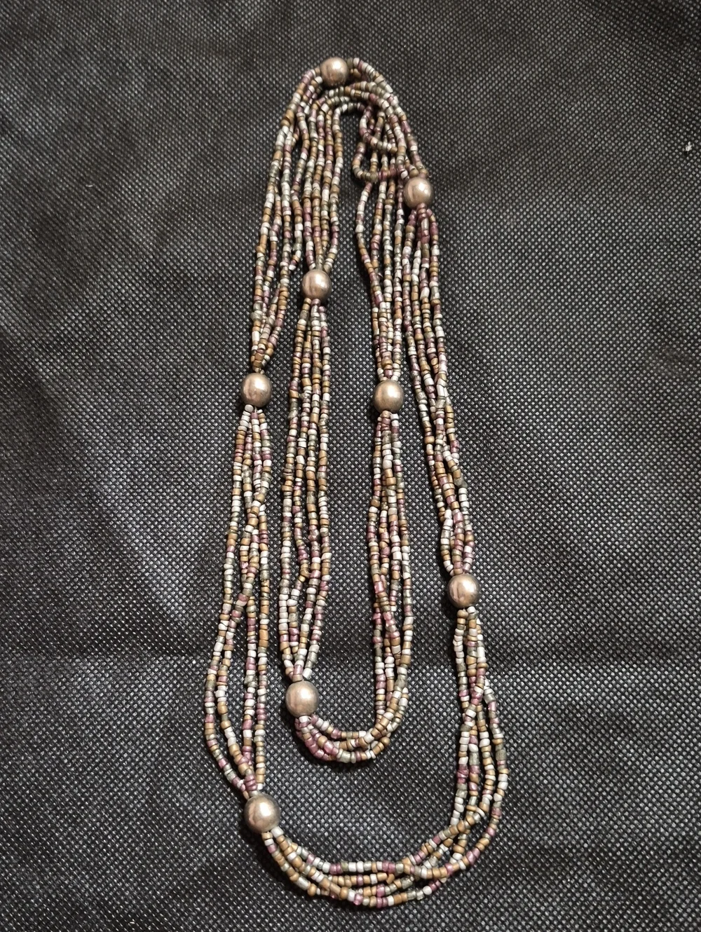 Vintage Boho Multi-Strand Seed Beaded Long Statement Necklace 38